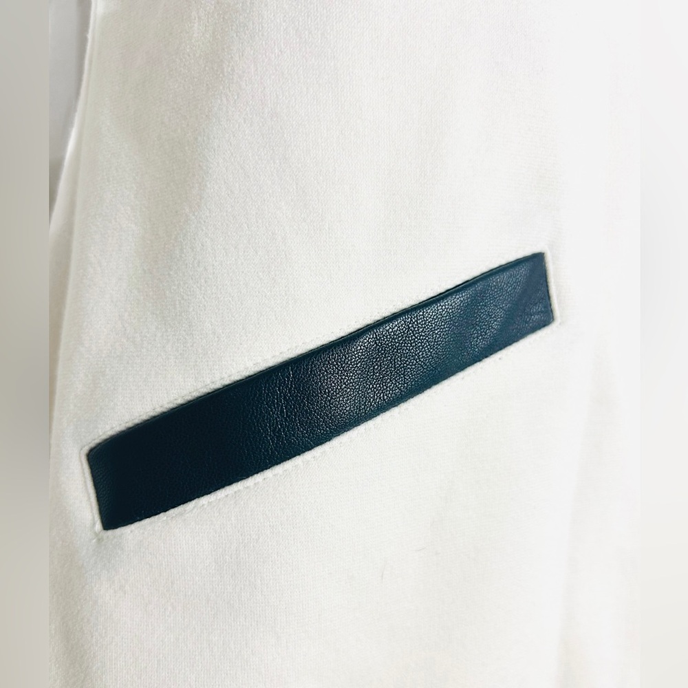 White Dress with Black Leather Trim *NWT - Picture 9 of 16